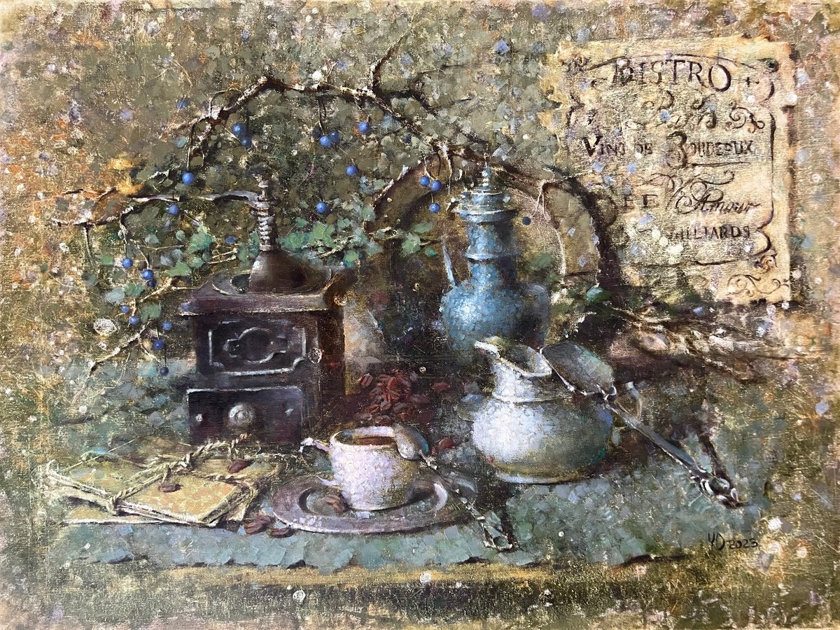 Old World Coffee By Yulia Odukalets, 31 X 24, Artwork For Sale On Artfinder