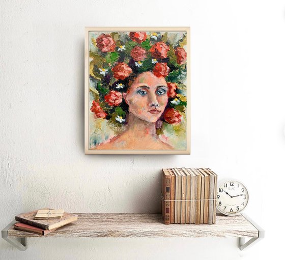 Floral Woman Portrait