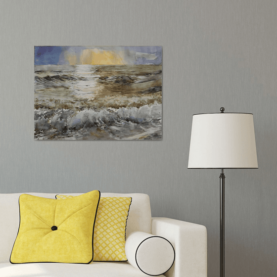 Sunset on the sea  ( 73 X 54 )