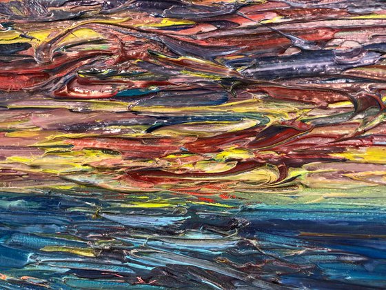 Another Sunset In Impasto Study