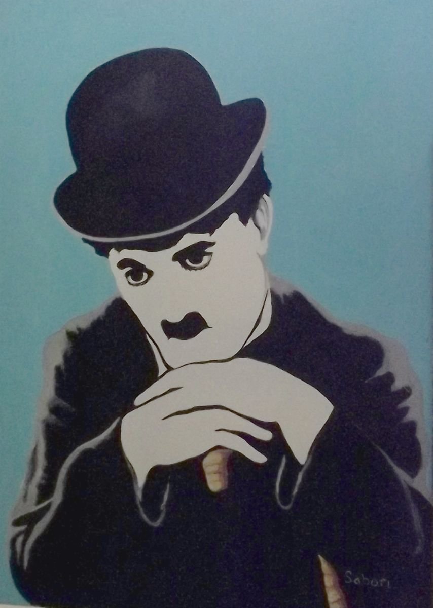 Impressionistic Portrait Acrylic Painting By Andrew Sabori, 25 X 35, Charlie, Original Artwork