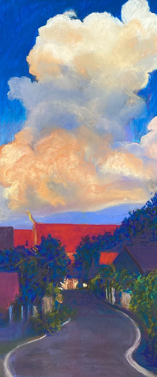 Village with cloud by John Cottee