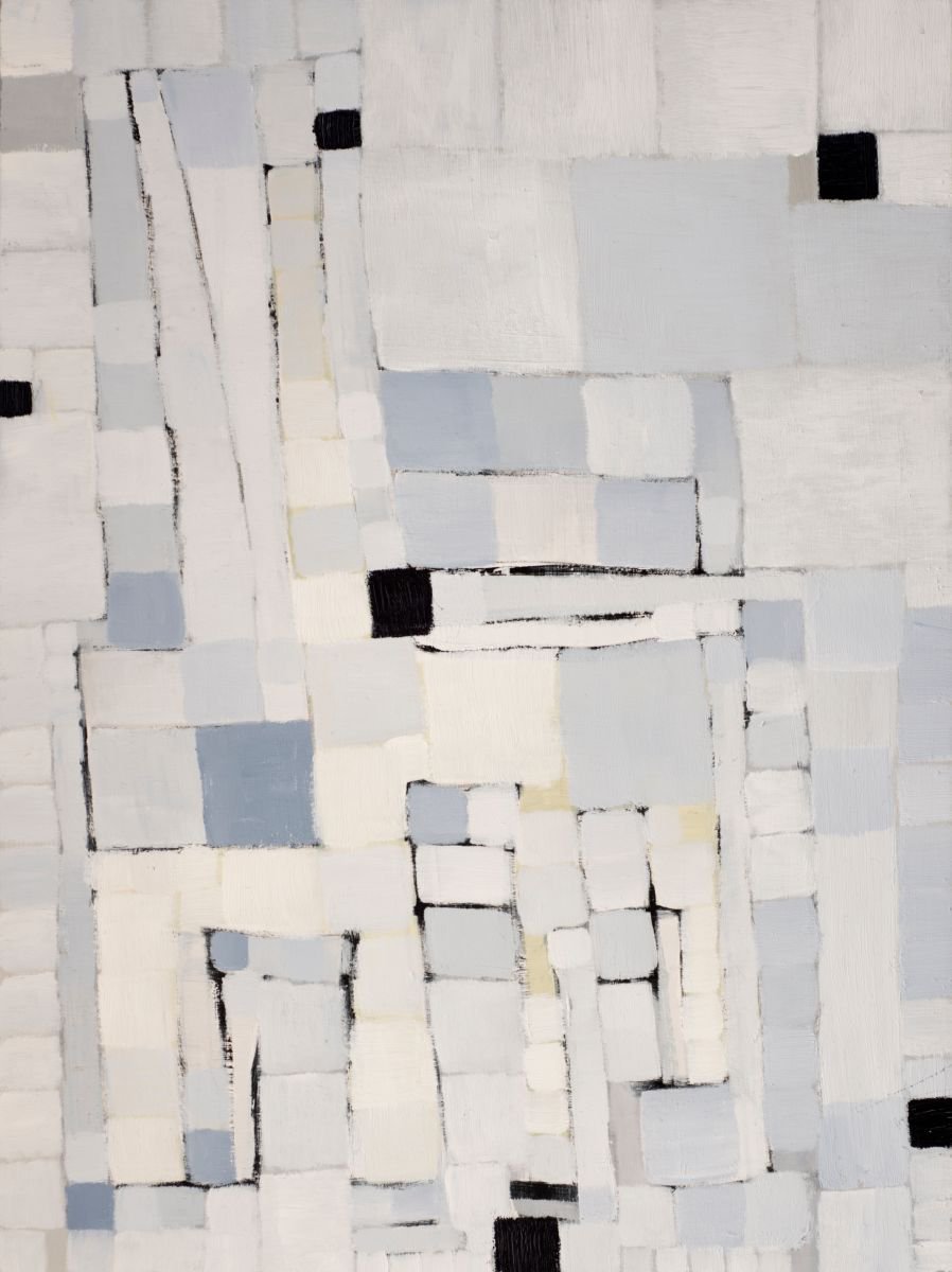 Organic Abstract Oil Painting By Anna Jannack, 9 X 12, Shaking Structure Vii, Original Artwork