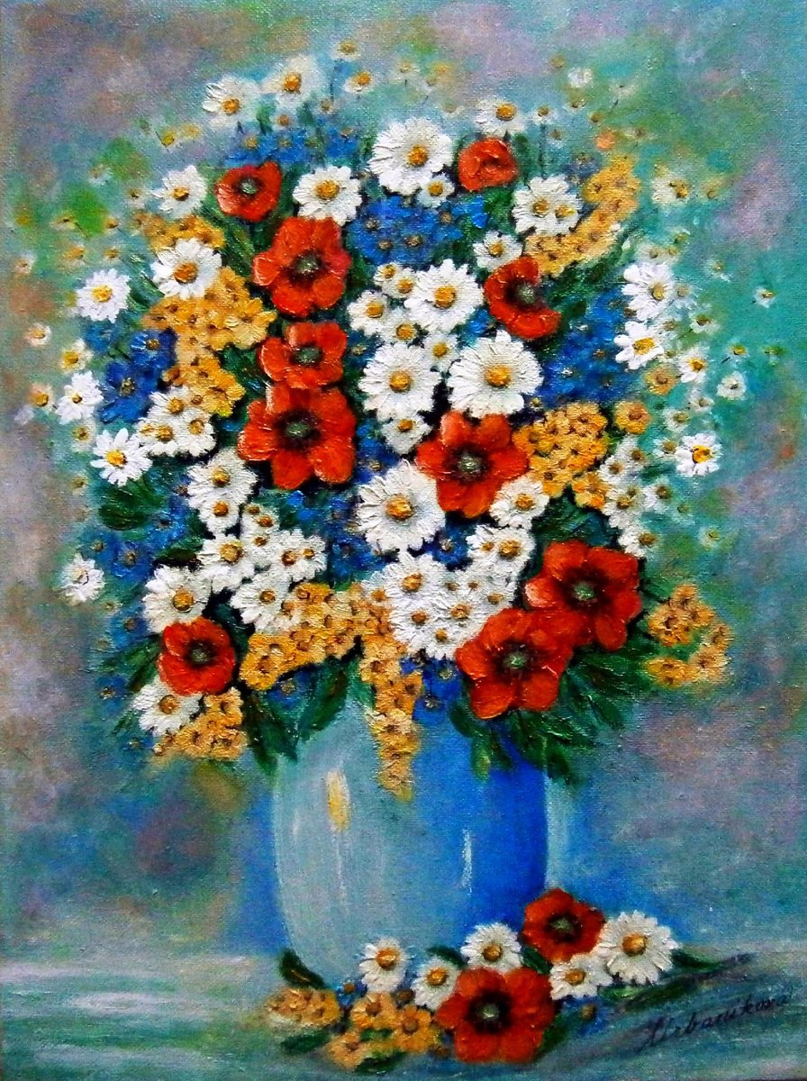 Bouquet of meadow flowers 9 by Emilia Urbanikova