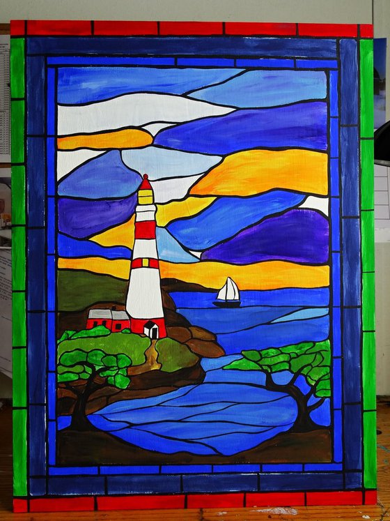 Lighthouse painting