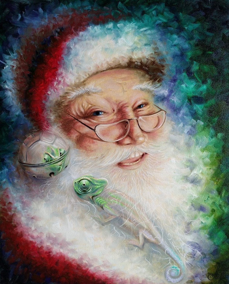 Santa’s little helper (The original is available for shipment from January 7, 2024) by Anna Shabalova