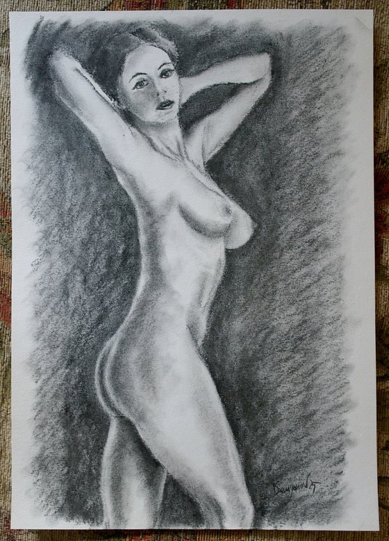 Female Figure #63 Charcoal