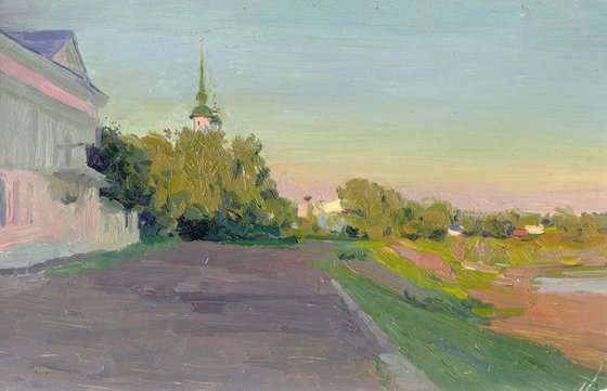 Veliky Ustyug. Evening. Embankment