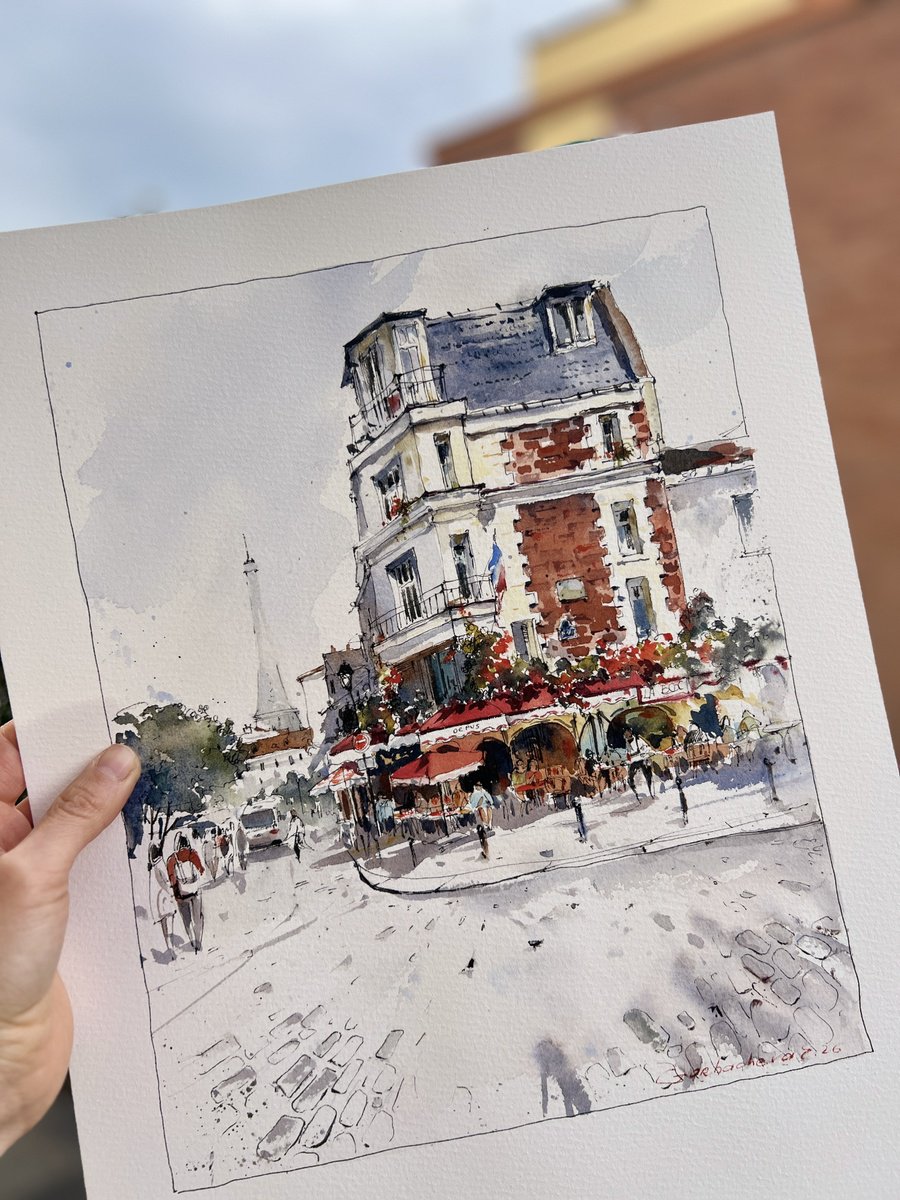 Impressionistic Watercolour , Parisian Daydream By Eugenia Gorbacheva, 12 X 15, Artwork For Sale On Artfinder