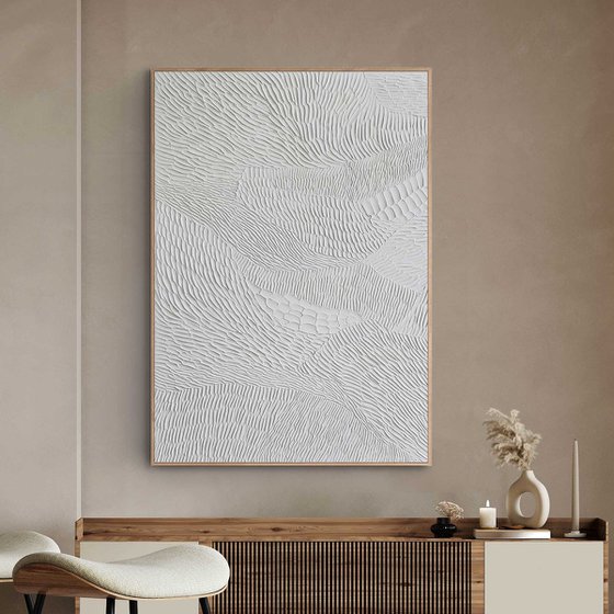 "Fluency 3" High textured abstract art