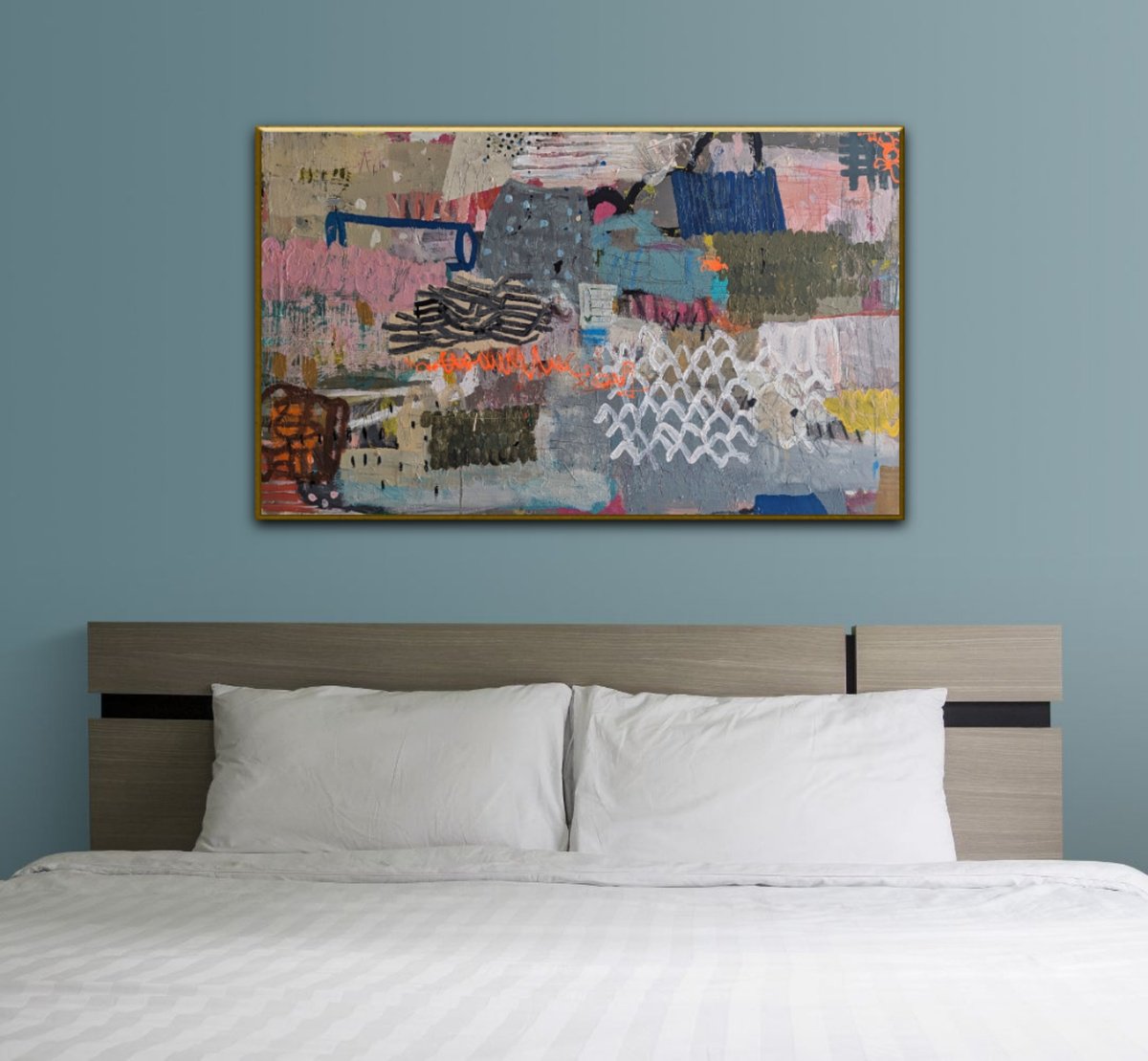 Abstract Painting By Jenny Furman, 39 X 24, Brighter Tomorrow, Original Artwork