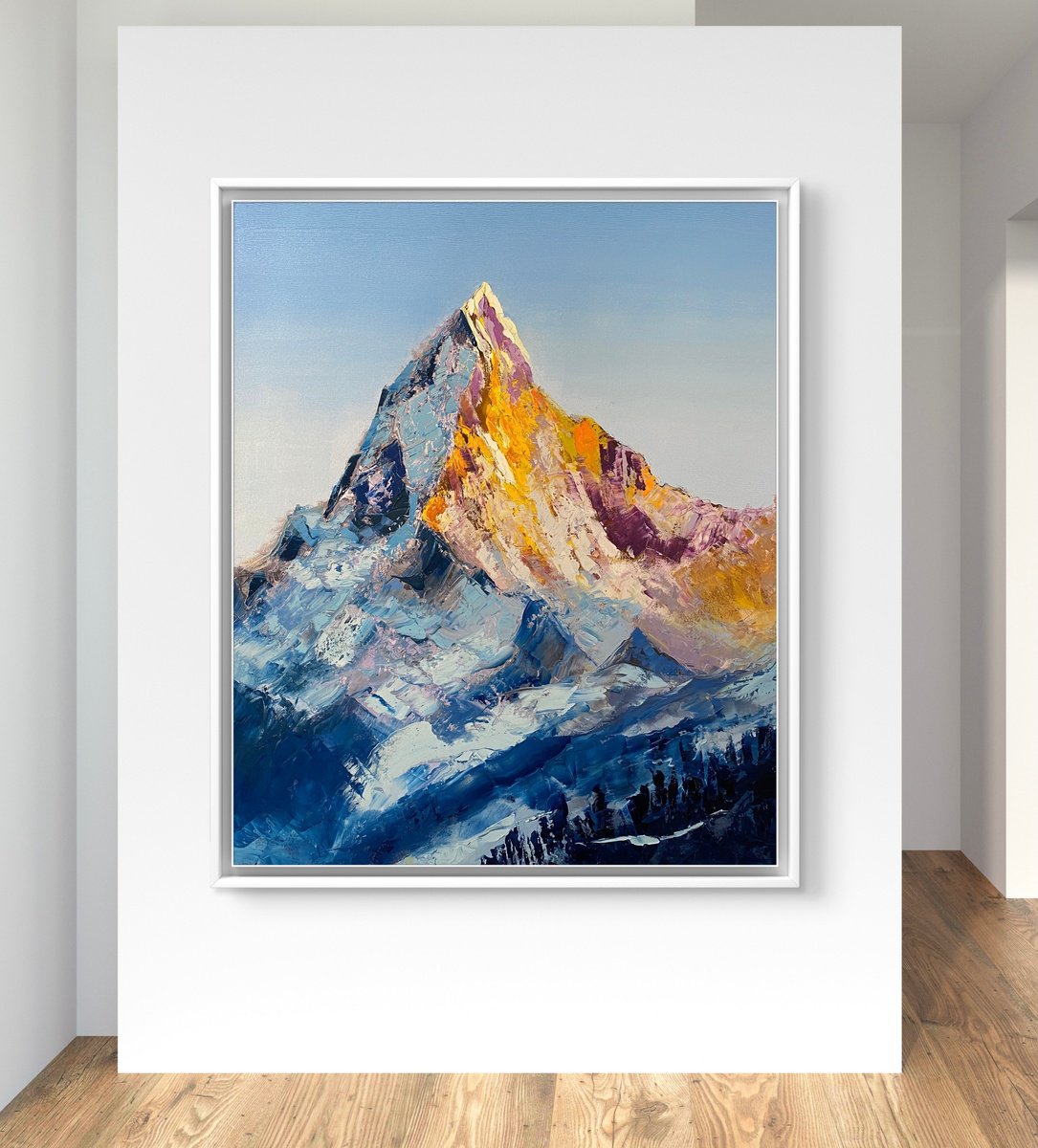 Impressionistic Landscape Oil Painting By Athaang Art, 36 X 48, Mountain Symphony, Original Artwork