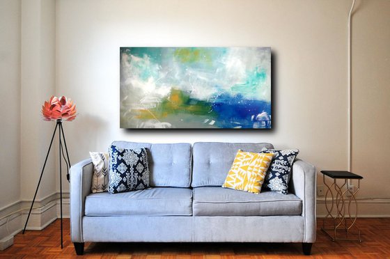abstract-large-painting 150x80 cm-large wall art abstract landscape title : abstract-c275
