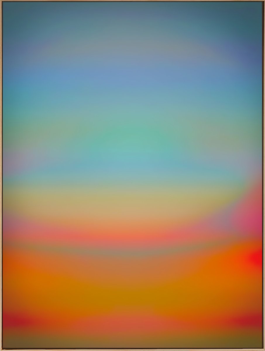 Organic Landscape Acrylic Painting By Jonas Peres, 30 X 39, Ocean Of Light, Study 1, Original Artwork