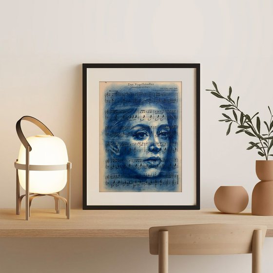 Muse №5 -Blue Female Portrait