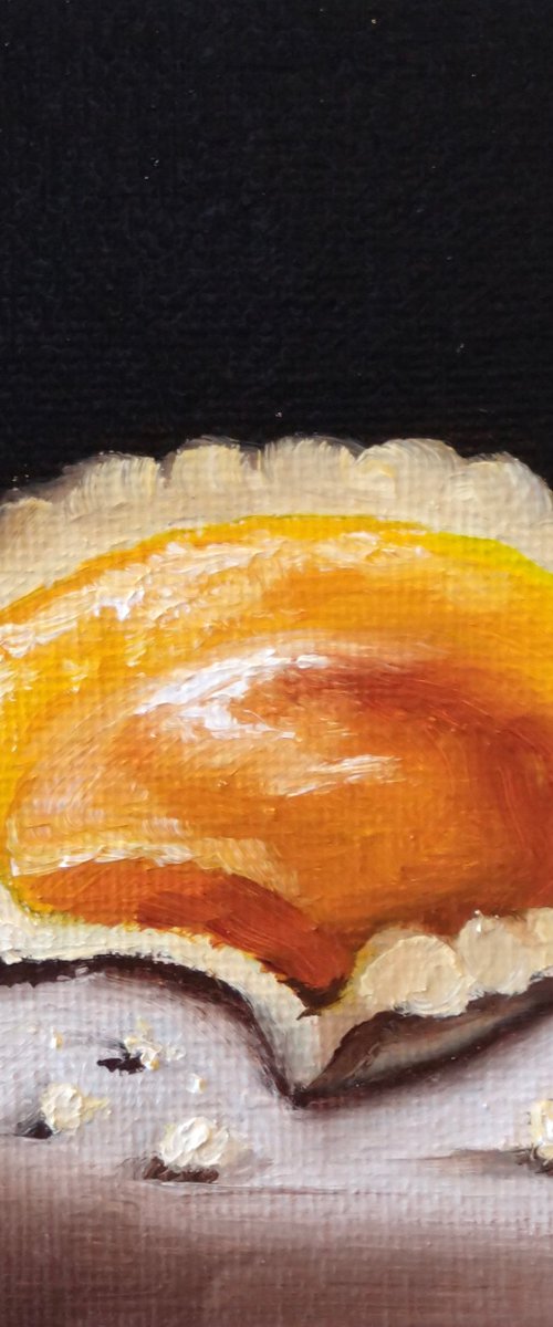 Little Apricot  Jam tart still life by Jane Palmer Art