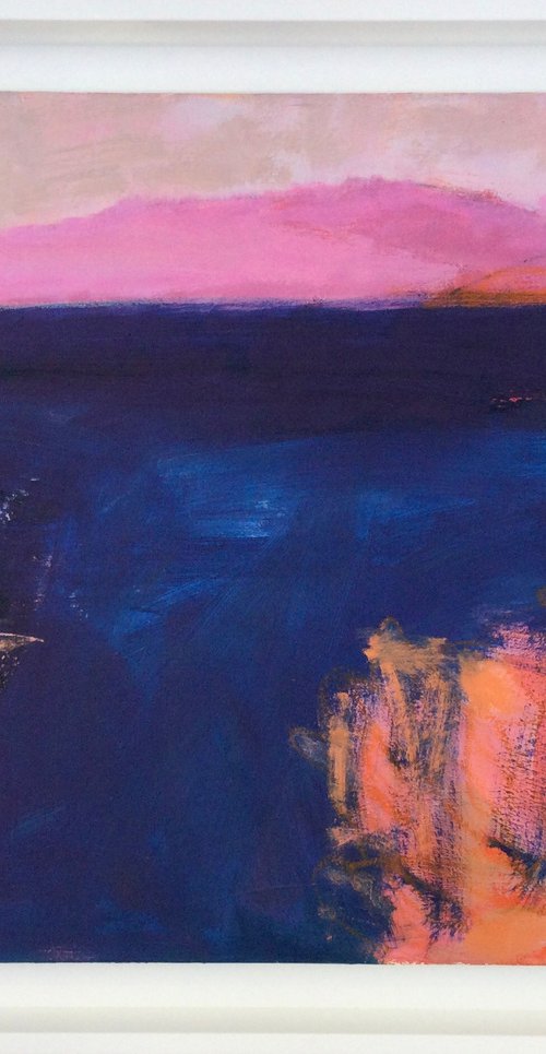Rocky Shore.   Original Seascape oil on canvas. by Chrissie Havers