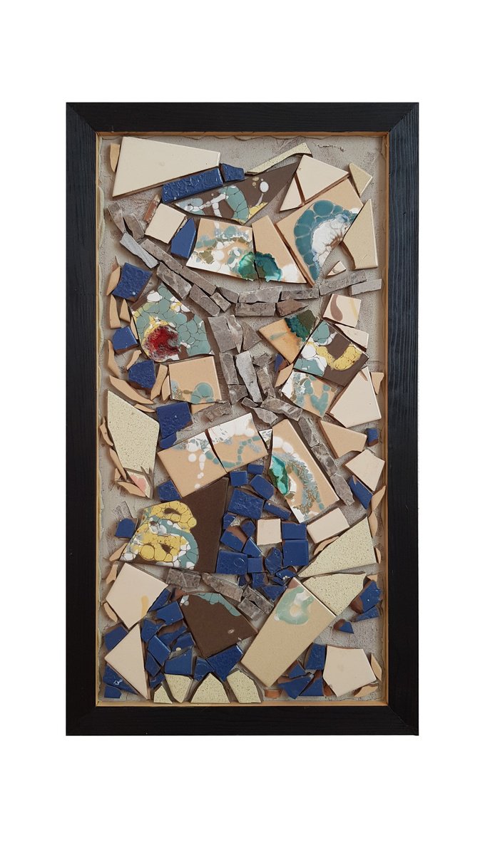 Abstract Relief By Ognyan Hristov, 14 X 25", "Fragment - S05", Original Artwork