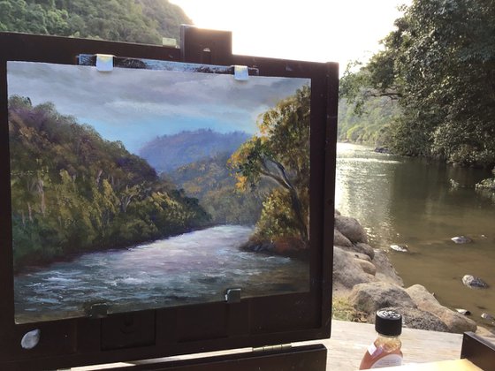 Near lake Placid, QLD - Oil on linen board