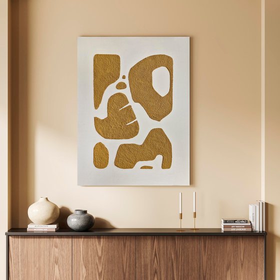 "Copper bay 6" Abstract copper textured art