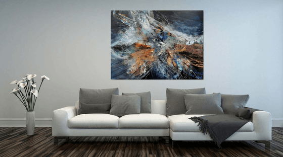 Gigantic XXL painting large scale painting fantastic flight by master Kloska