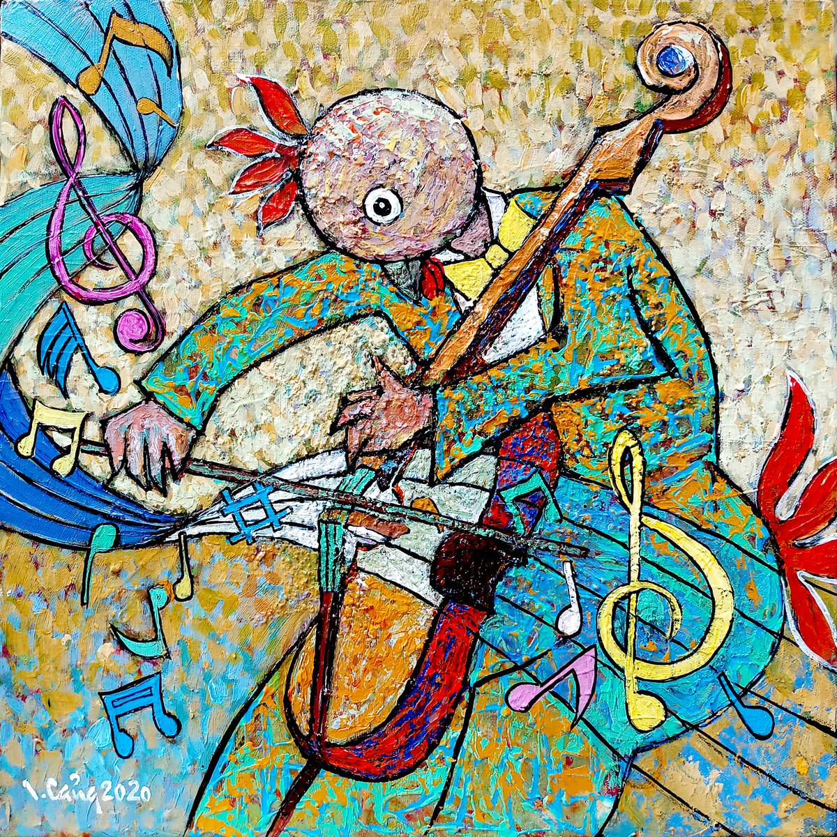 Cellist 3 by Cang Lam Van