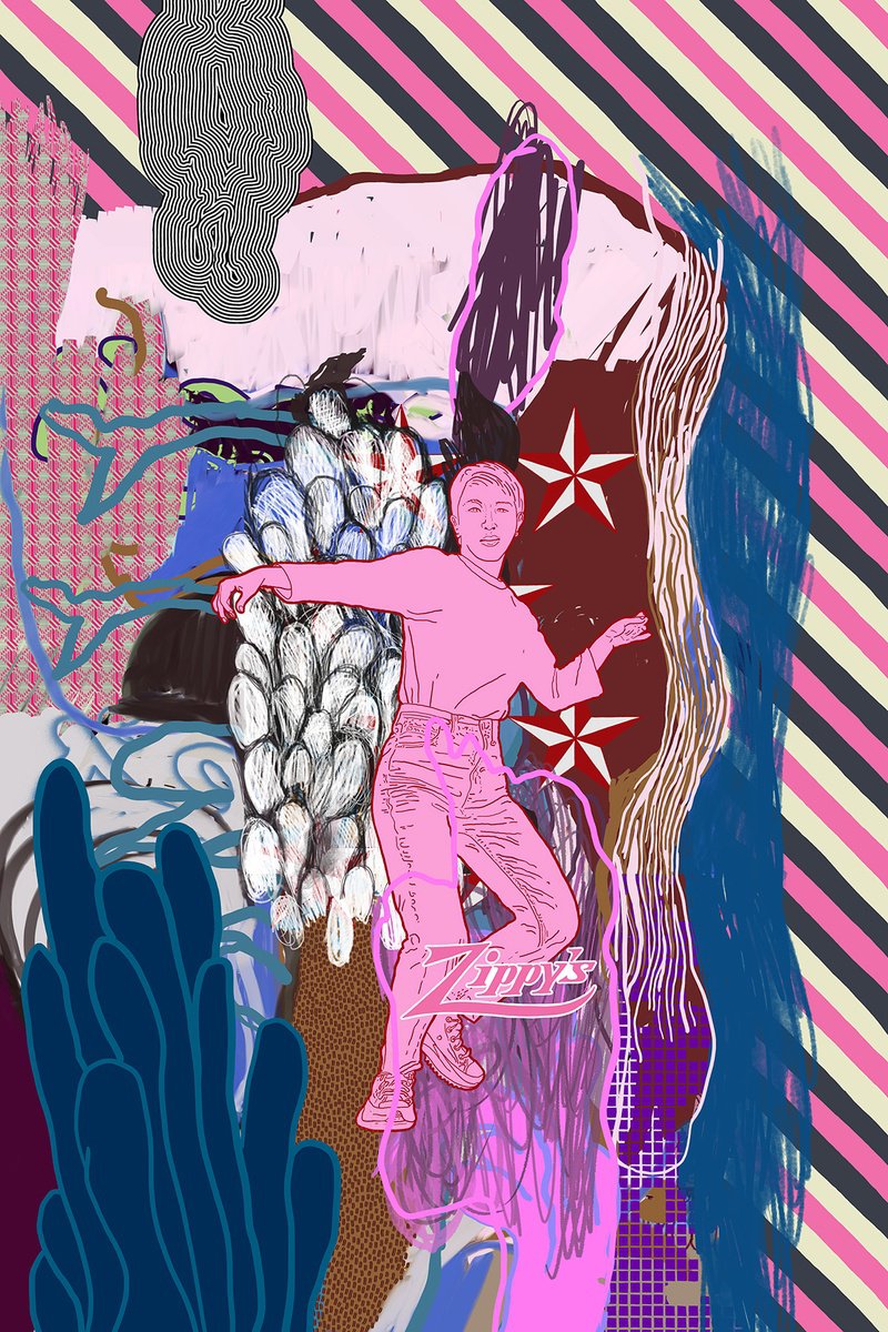 Abstract Portrait Giclee Print By Alasdair Willis, 16 X 23, Zippy