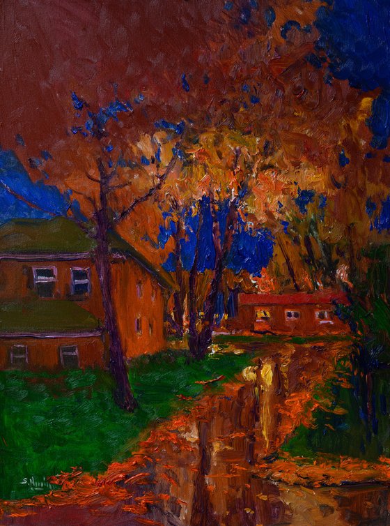 Autumn Rain. Suburbs