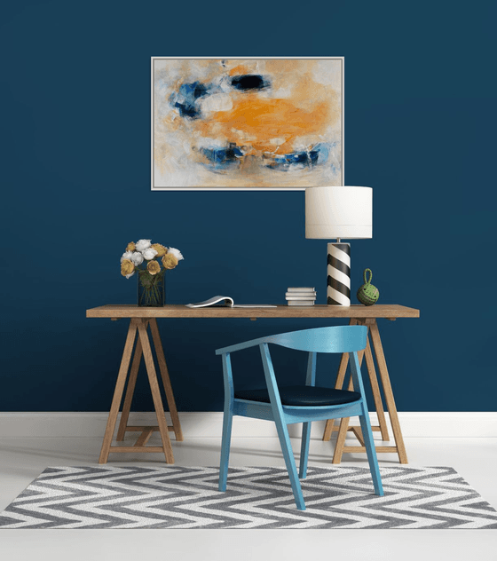 Elements_ Blue and Orange Abstract