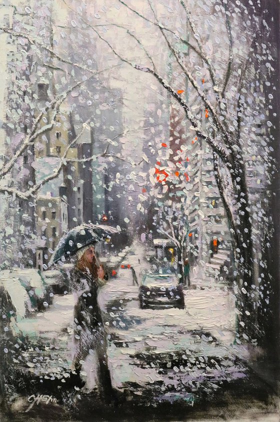 The White Snow in Upper Manhattan