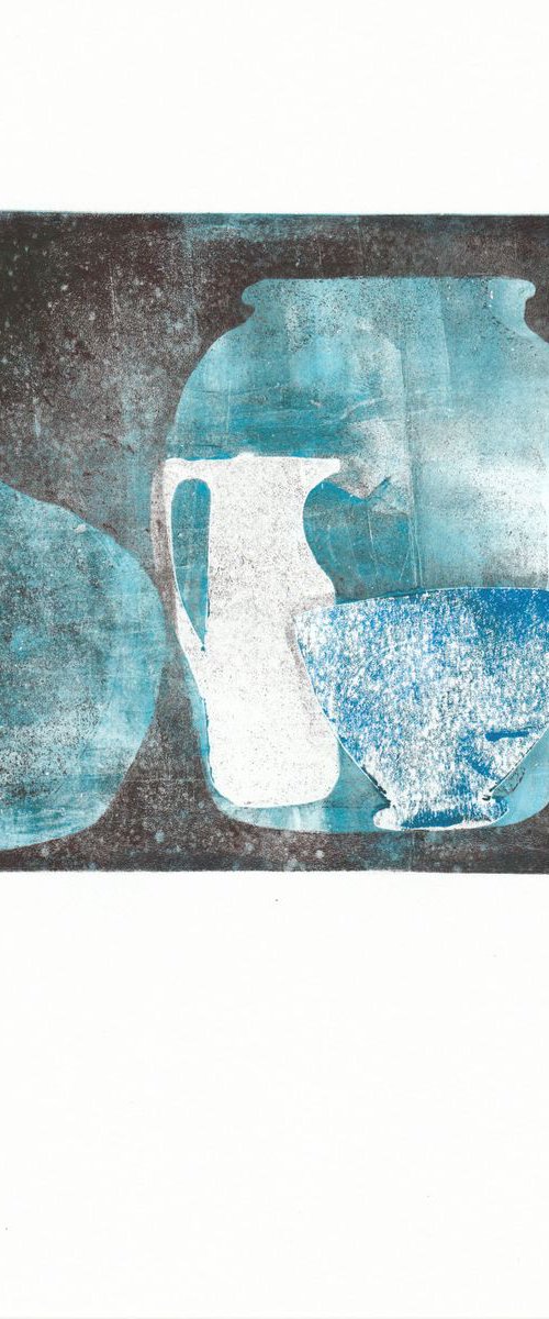 Monoprint - Still life no. 21 by Hilde Hoekstra