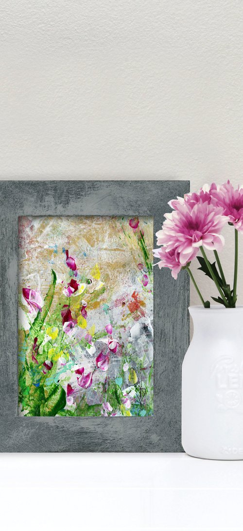 Meadow Magic 5 - Framed Floral Painting by Kathy Morton Stanion by Kathy Morton Stanion