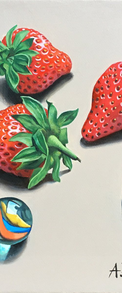 Strawberries and a Marble by Alexander Titorenkov