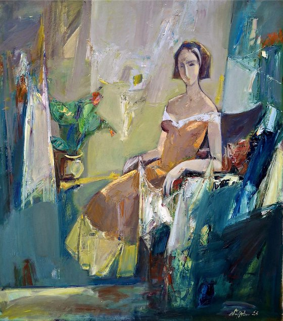 The Lady in the Ochre Gown