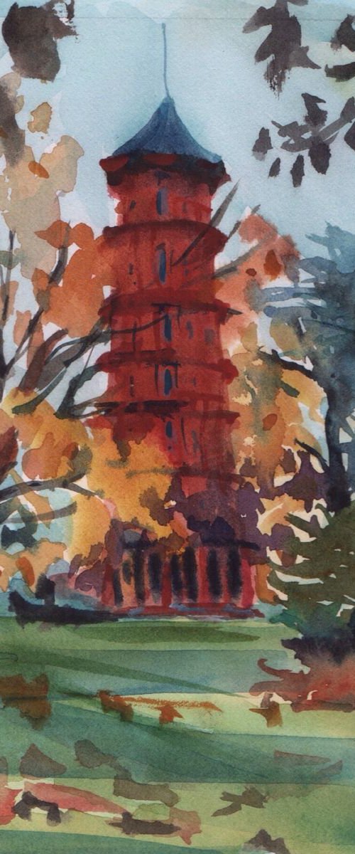 Red Pagoda by Catherine Evans