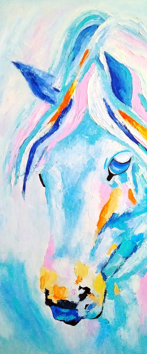 Horse Portrait Painting by Yulia Berseneva