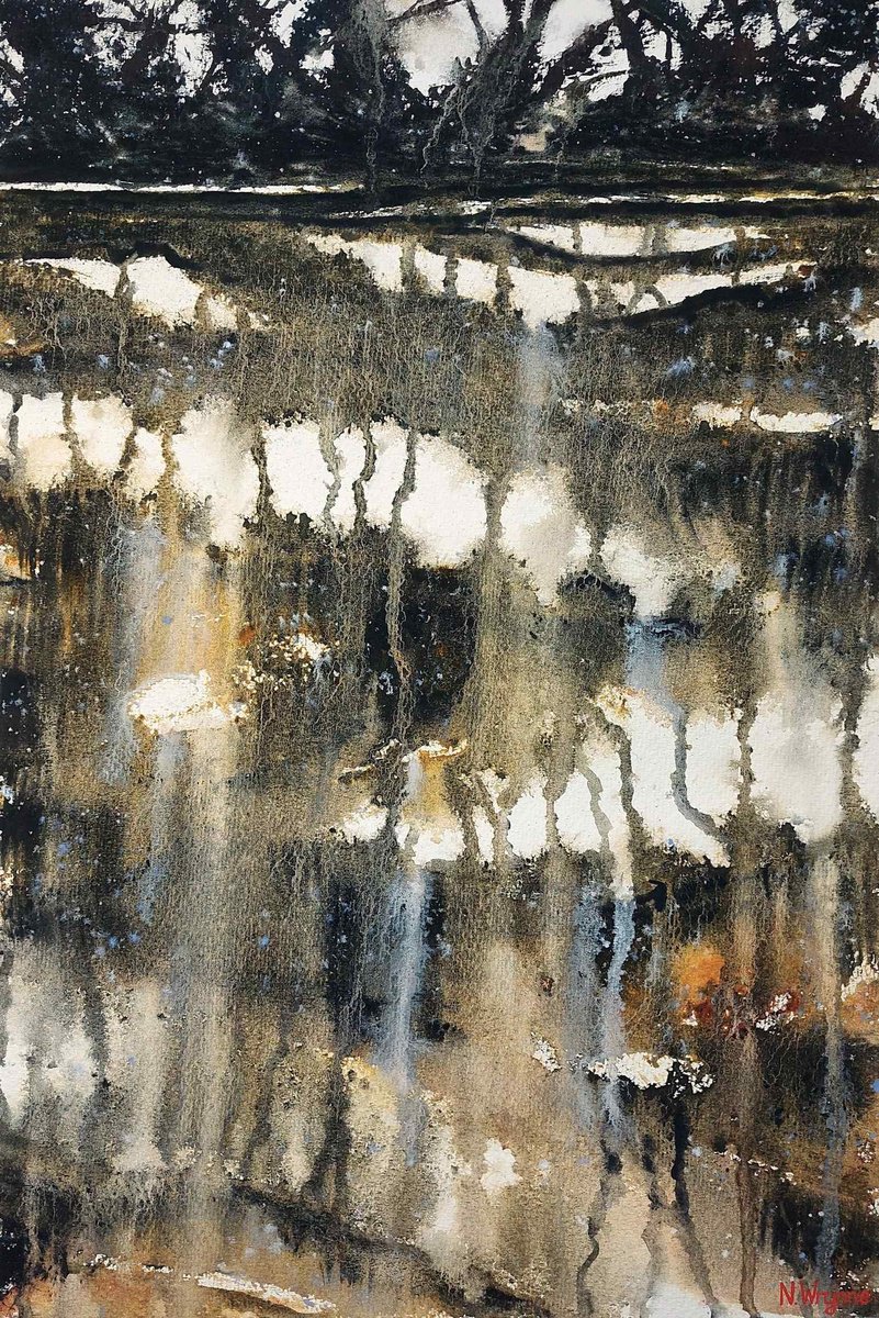 Impressionistic Abstract Watercolour By Neil Wrynne, 15 X 22", Soon We Shall See, Original Artwork