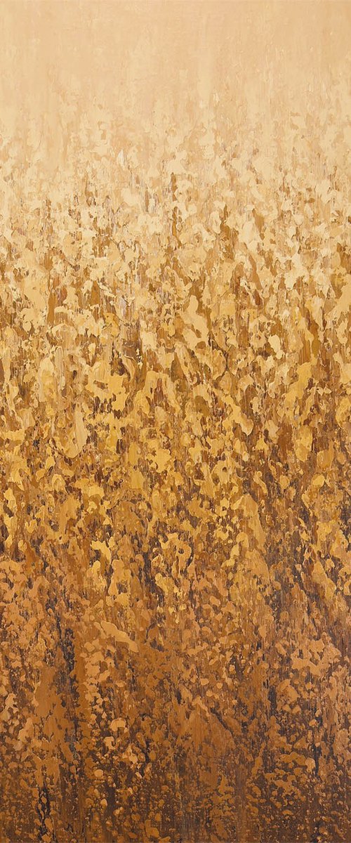 Sunlit Wheat - Color Field by Suzanne Vaughan