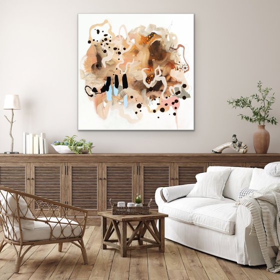 Tumbleweed - Original bold abstract on canvas - Ready to hang