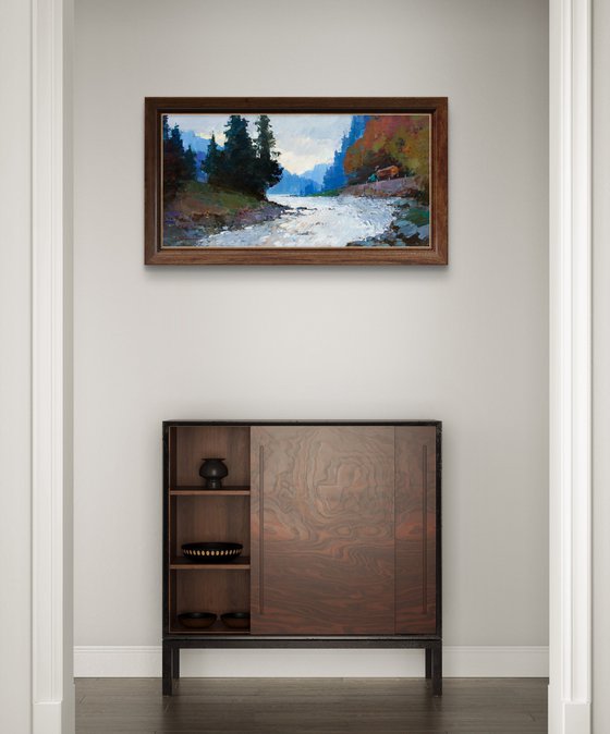 Mountain river. Carpathians