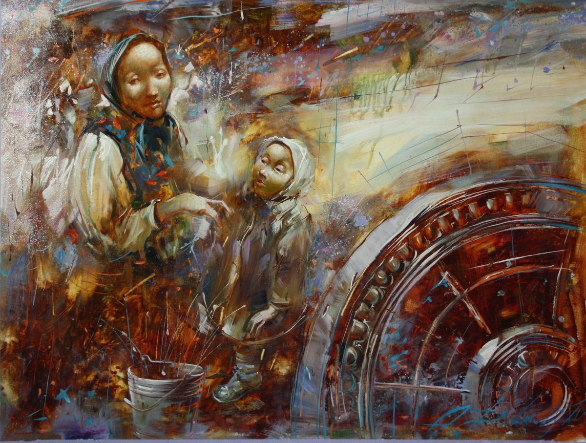 Impressionistic Portrait Oil Painting By Alexandr Dobrodiy, 24 X 18, ????????? ????? 1?, Original Artwork