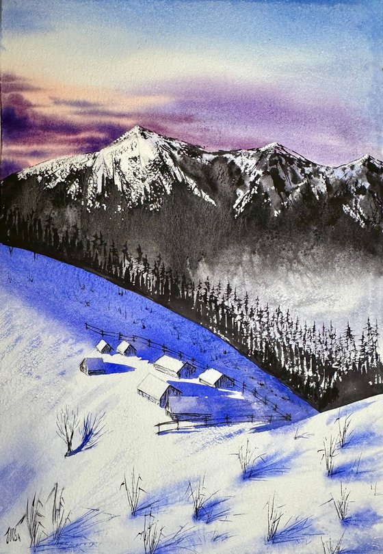 Winter day in the mountains