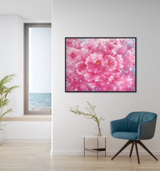 Blossom cherry flowers 90-70cm