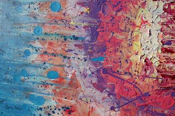 Original Contemporary Rich Texture Abstract Painting Escape