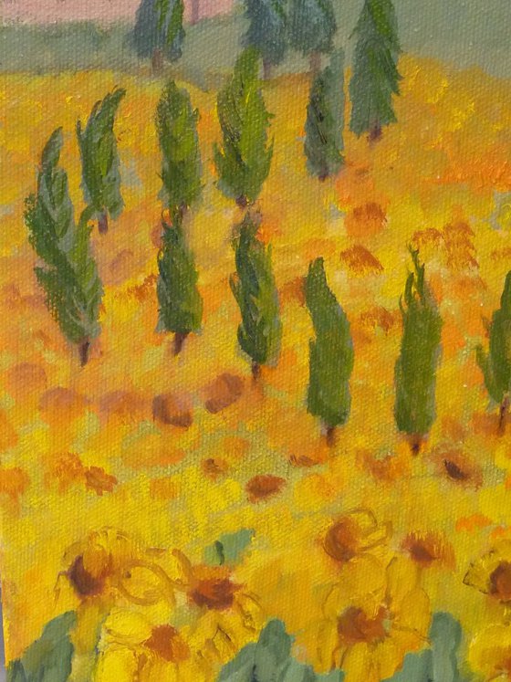 Path through the Sunflowers, TuscanySOLD