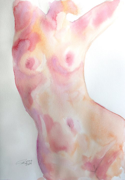 Grace VI. Series of Nude Bodies Filled with the Scent of Color /  ORIGINAL PAINTINGI by Salana Art Gallery