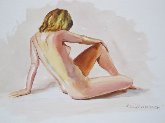 Seated female nude