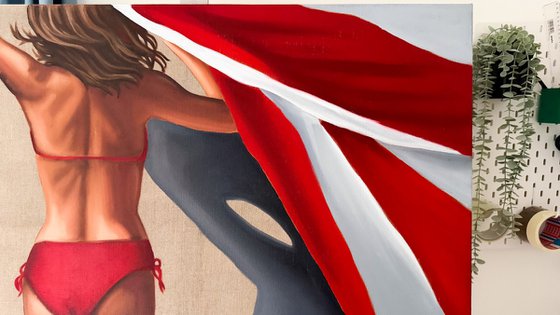 Woman in Red Bikini