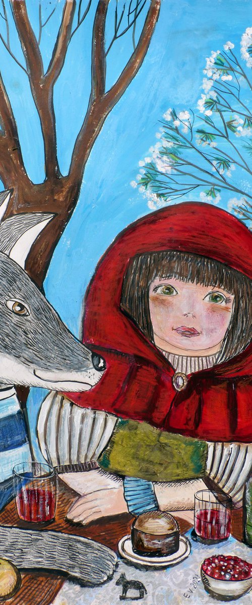 Red Riding Hood and the Wolf by Elizabeth Vlasova