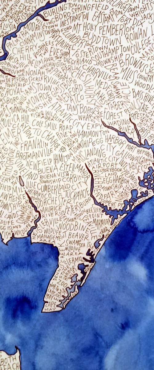 South New Jersey Shore Word Map by Terri Smith